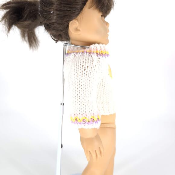 Unbranded White Knitted Long Sleeve Crewneck Doll Sweater for 18" Dolls GUC - Picture 3 of 10